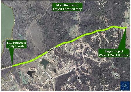 Mansfield Road Project Location Map