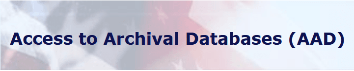 Access to Archival Databases (AAD)
